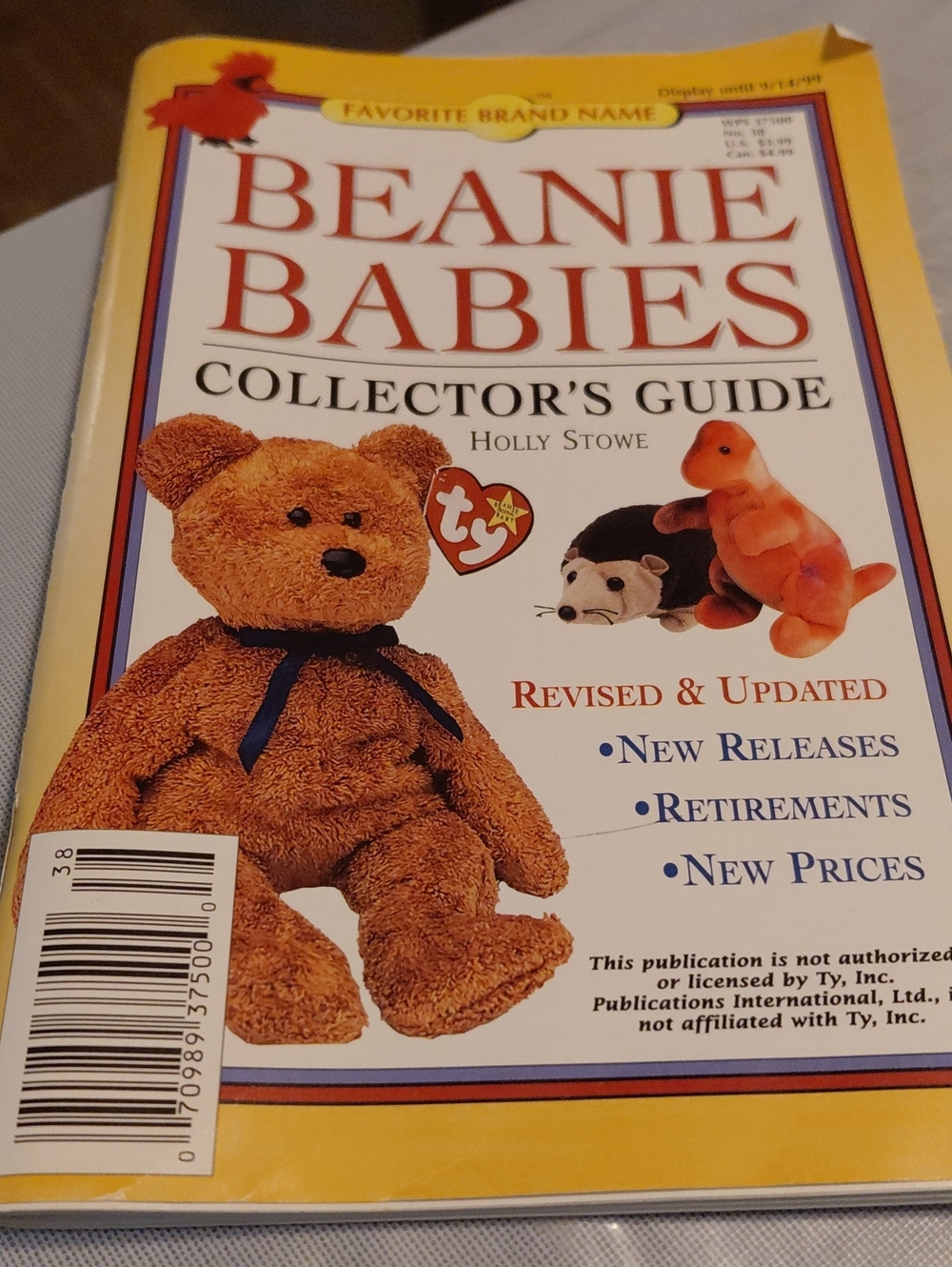 Ty Beanie Babies Collector's Guide Yellow Cover with Brown Bear